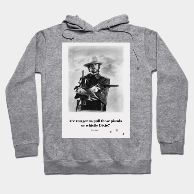 Outlaw Josey Wales white bullet holes Hoodie by pencilartist